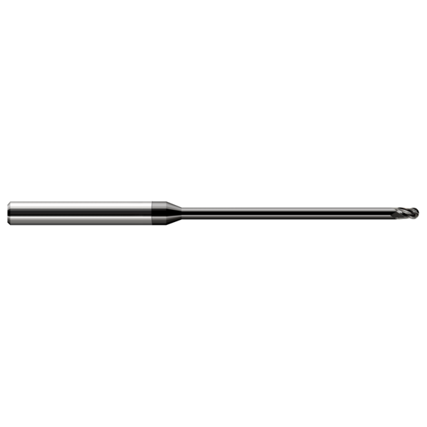 Harvey Tool Miniature End Mill - Ball - Long Reach, Stub Flute, 0.0470" (3/64) 59447-C4